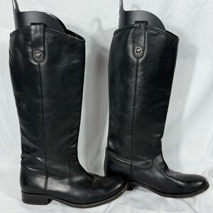 Frye Black Over the Knee Boots Classic Leather ~C1